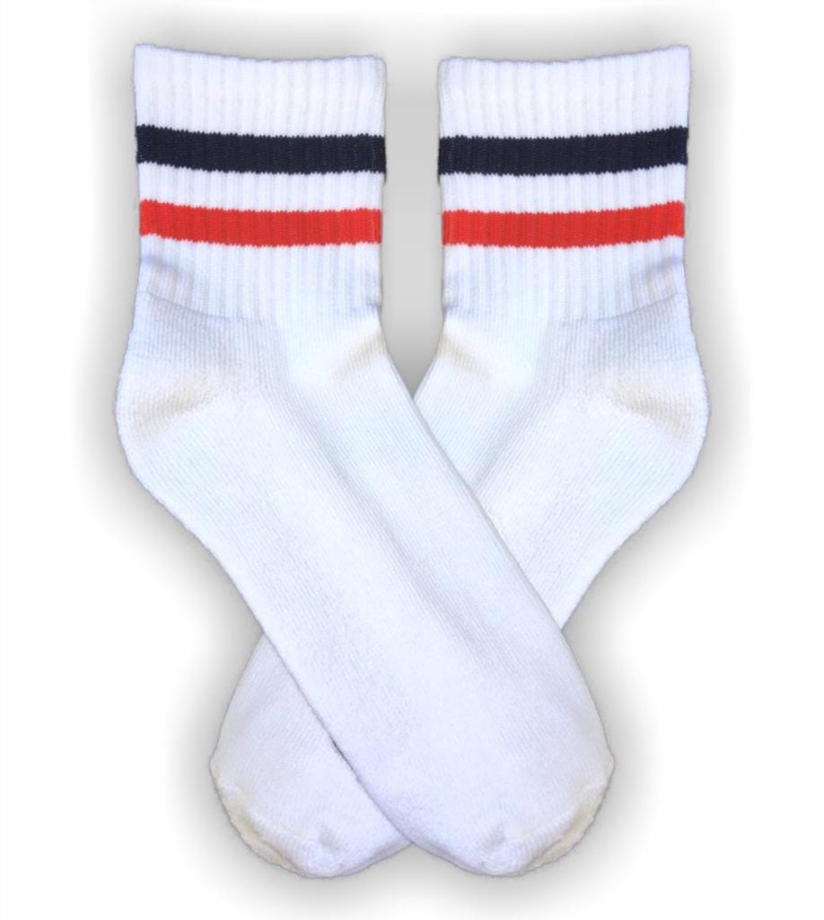 Tenis Alta Blanca Linea Azul y Roja – CNT